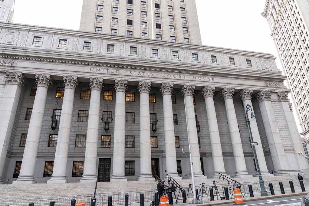 United States courthouse with grand neoclassical columns
