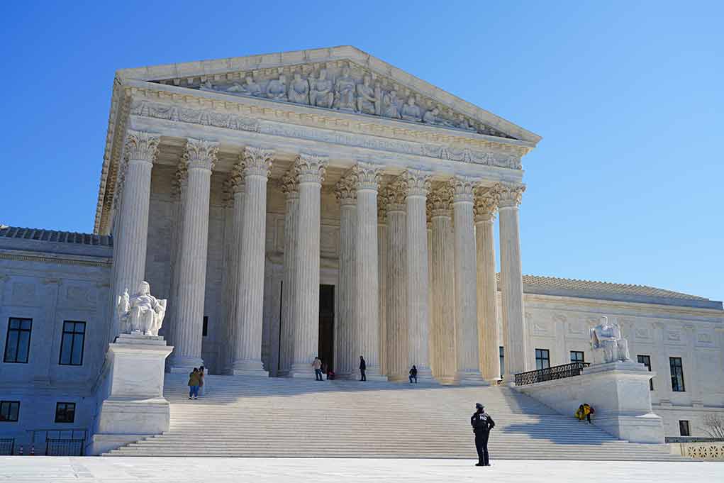 Supreme Court building with grand columns and steps